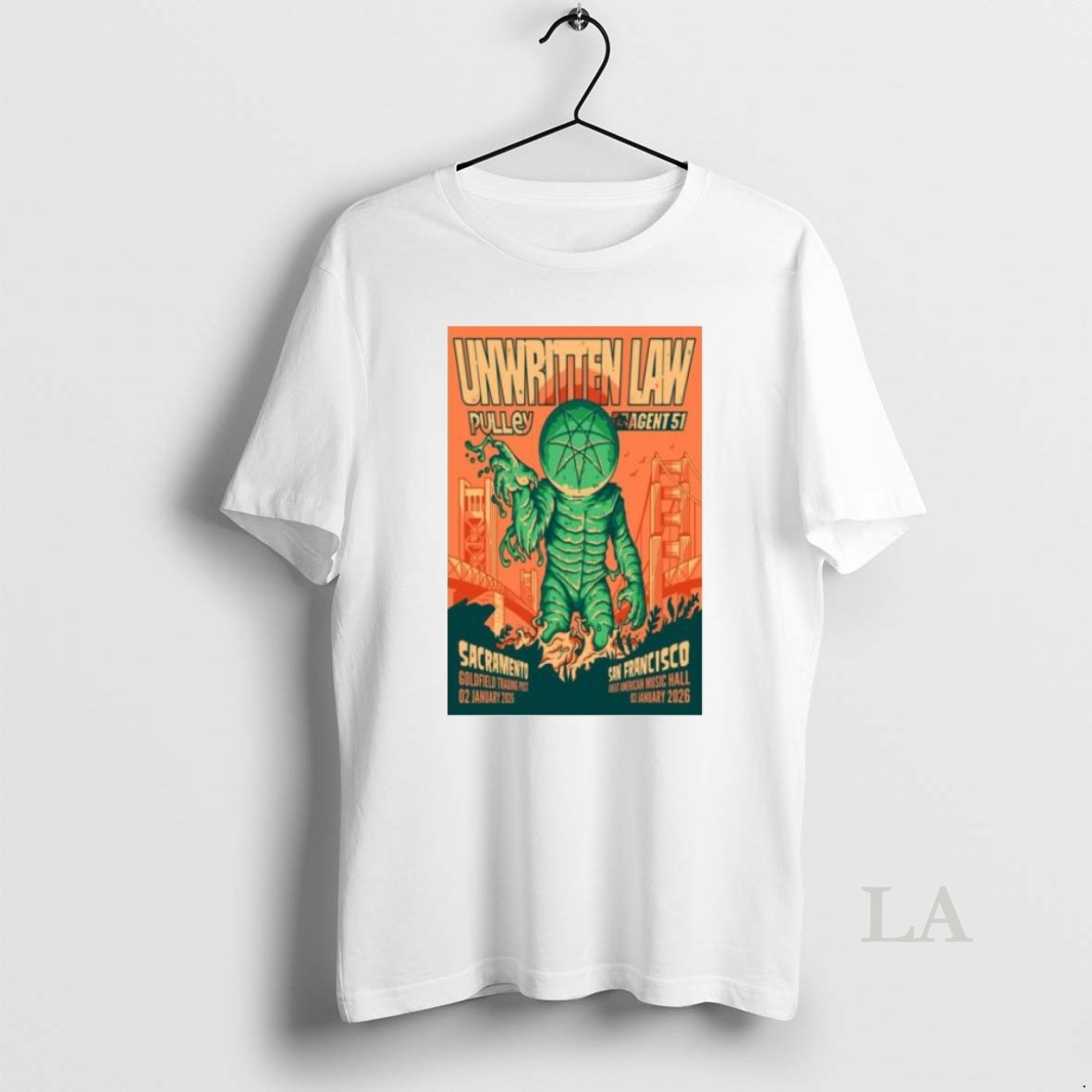 Original Unwritten Law Northern California January 2 3 2026 Shirt