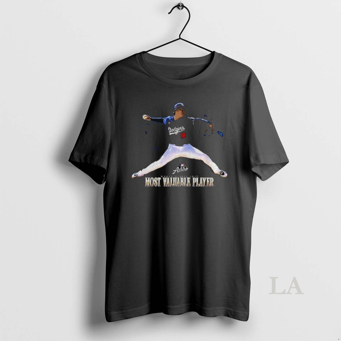 Original Yoshinobu Yamamoto Baseball Throw Los Angeles Dodgers World Series Most Valuable Player Shirt
