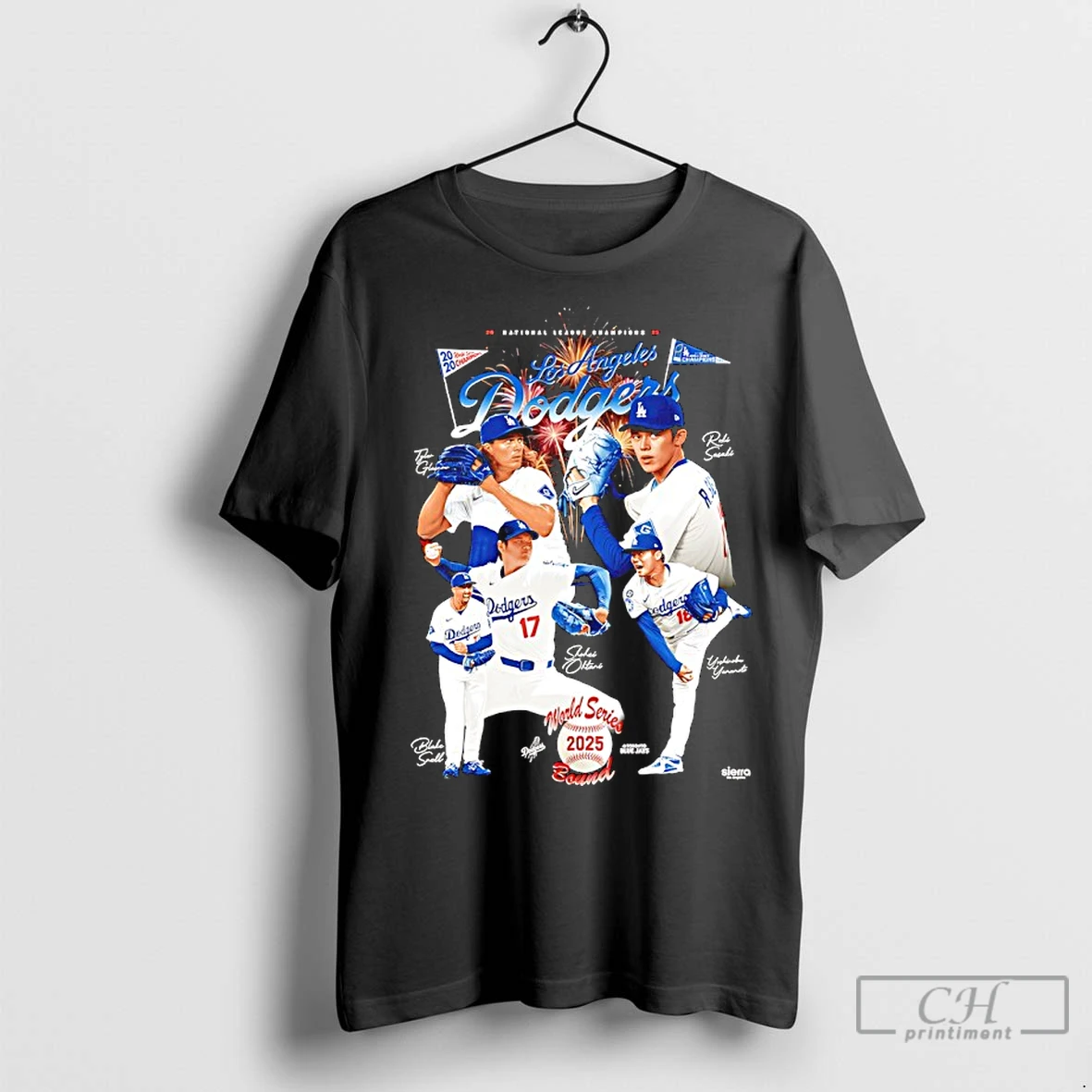 Premium 2025 World Champions Los Angeles Dodgers Signatures Graphic T Shirt