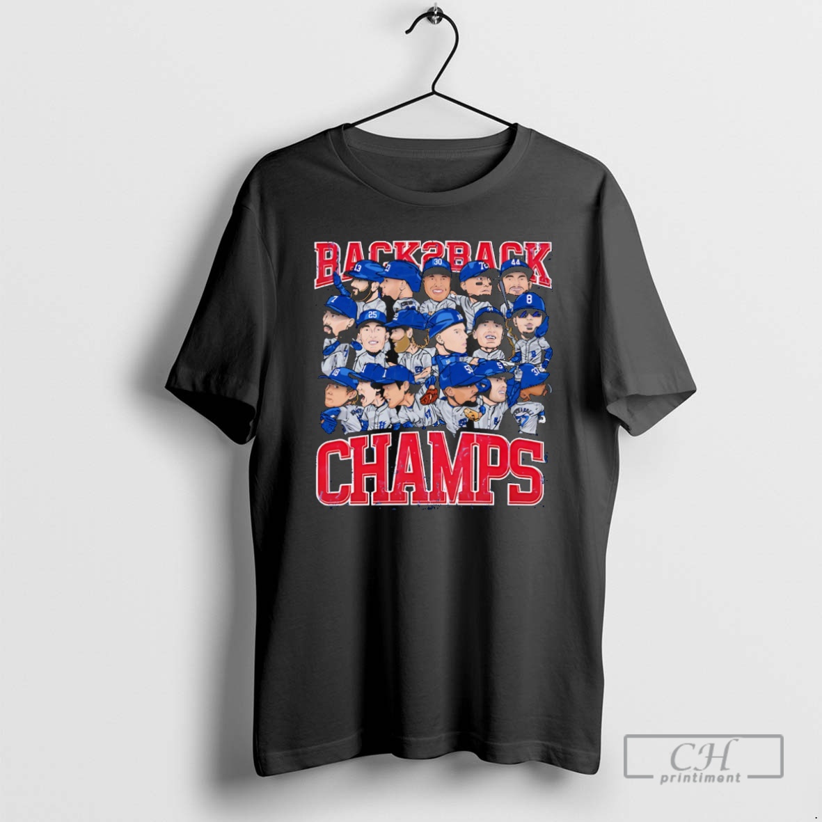 Premium Back 2 Back Champs Los Angeles Dodgers Caricature Shirt Sweater