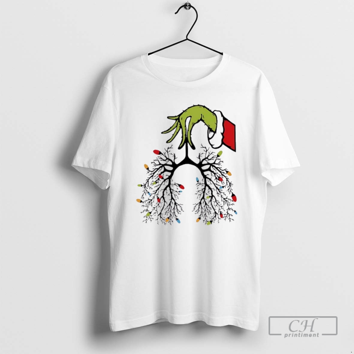 Premium Christmas Nurse Lung Christmas Lights 2025 Shirt Sweater