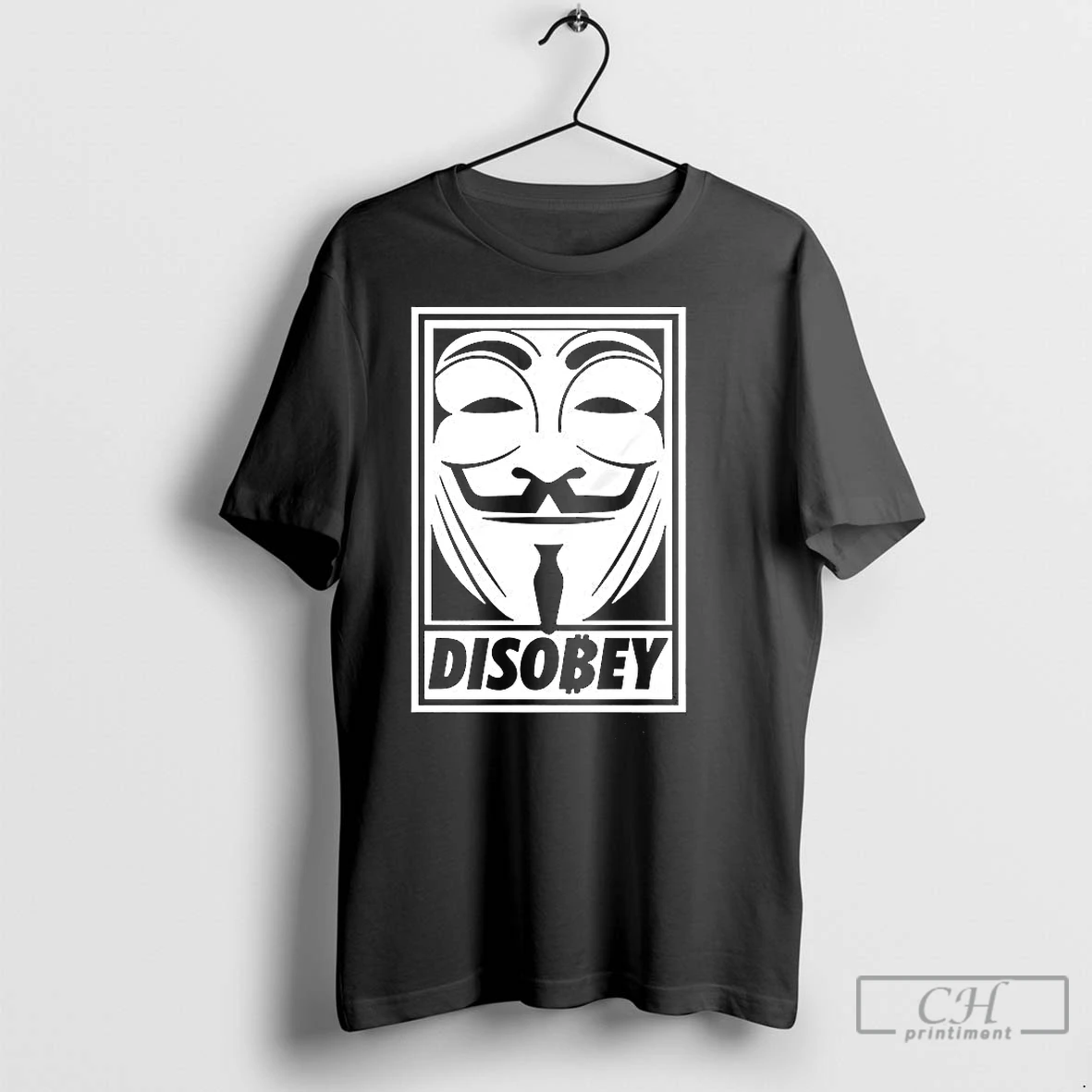 Premium Discobey Guy Fawkes Mask V For Vendetta T Shirt