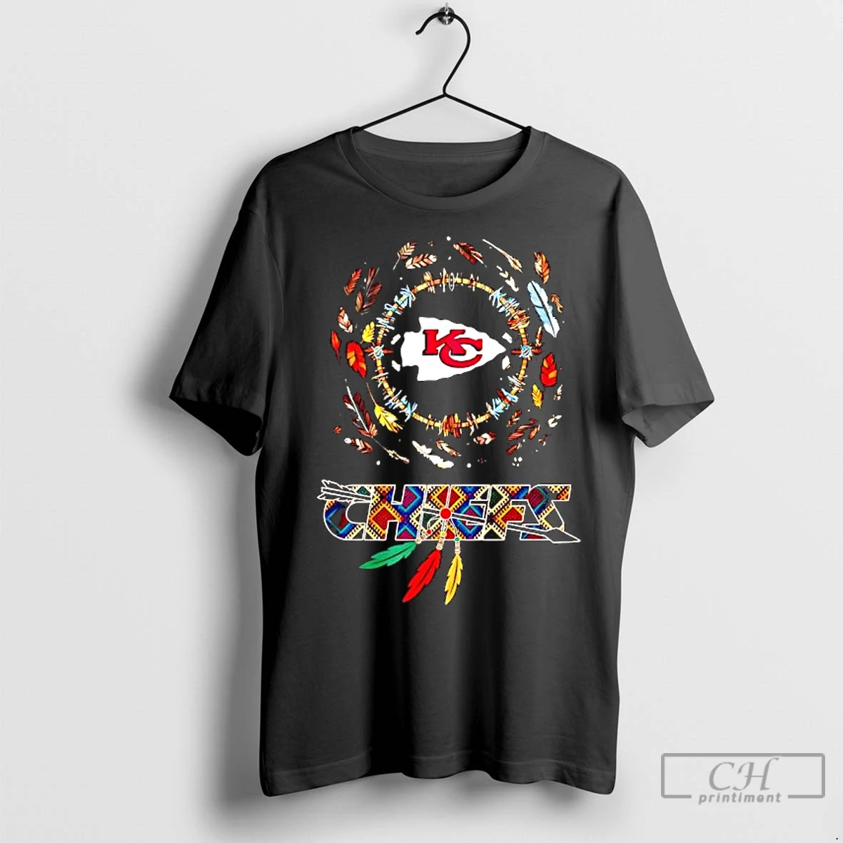 Premium Dreamcatcher Motif X Kansas City Chiefs Vintage Graphic T Shirt