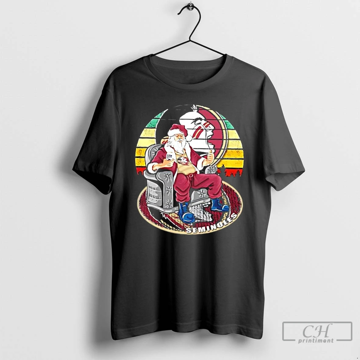 Premium Florida State Seminoles X Santa Claus Christmas Vintage T Shirts Hoodie