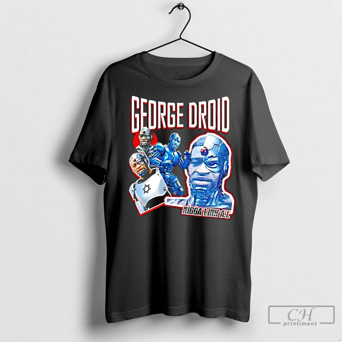 Premium George Droid Migga Link Al Graphic T Shirt