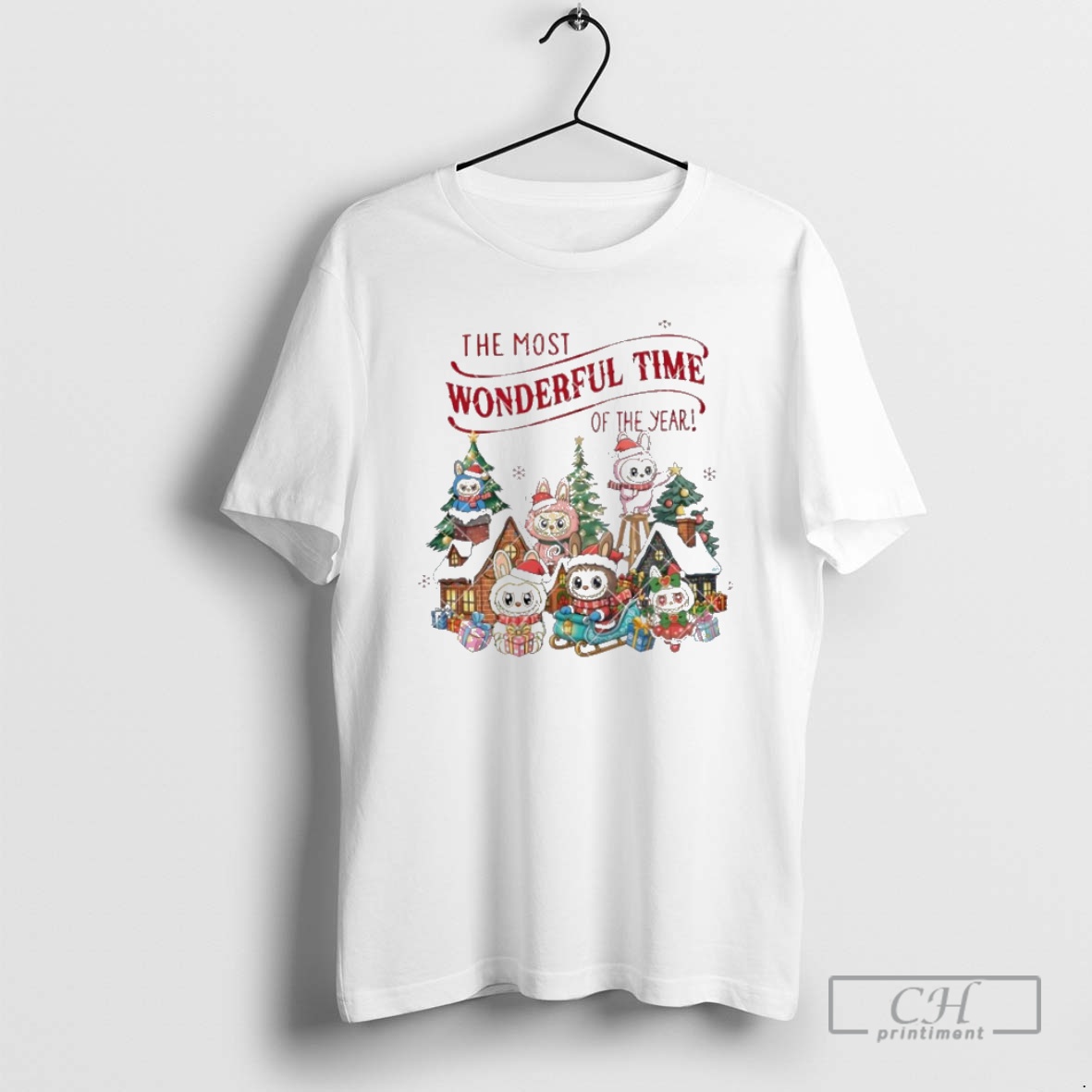 Premium Gingerbread House Christmas Tree Labubu Shirt Sweater