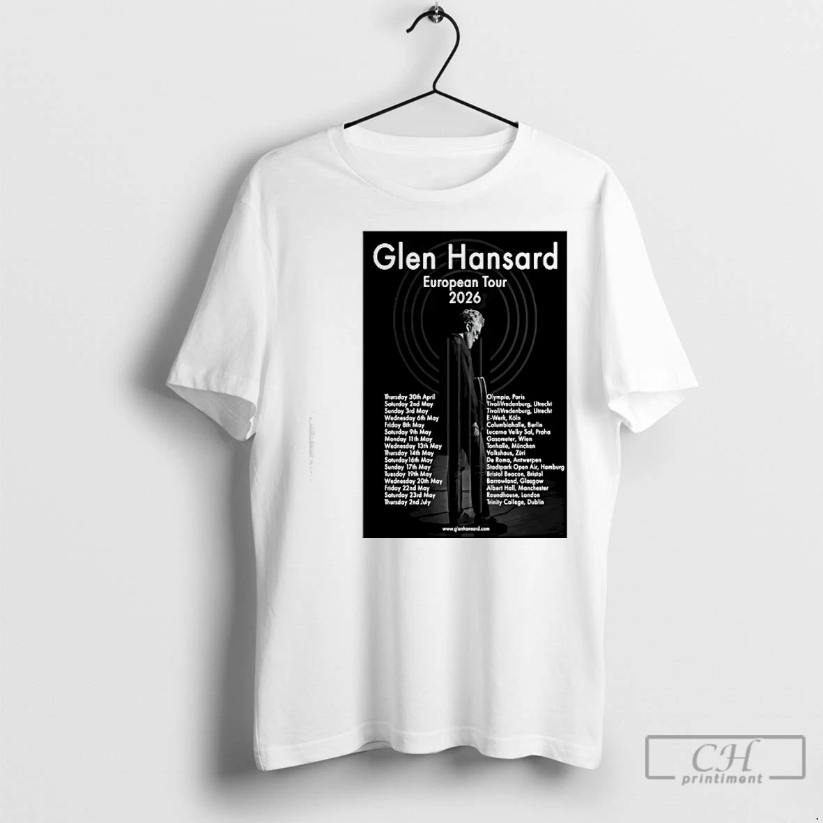 Premium Glen Hansard European Tour 2026 T Shirt