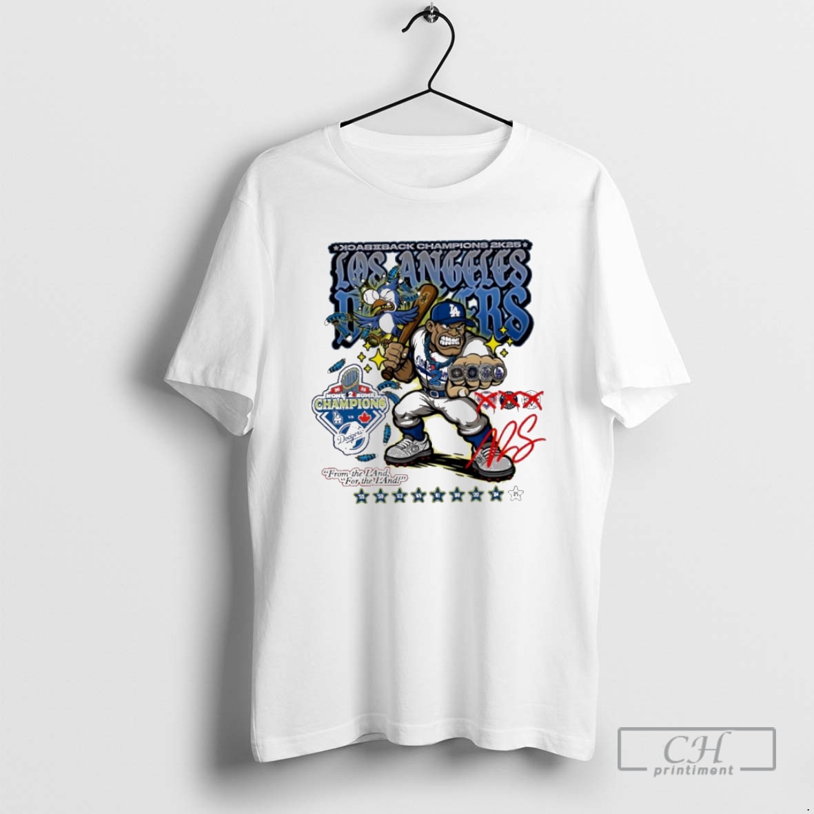 Premium Los Angeles Dodgers Back 2k25 Champions None 2 Some Cartoon Shirt Sweater