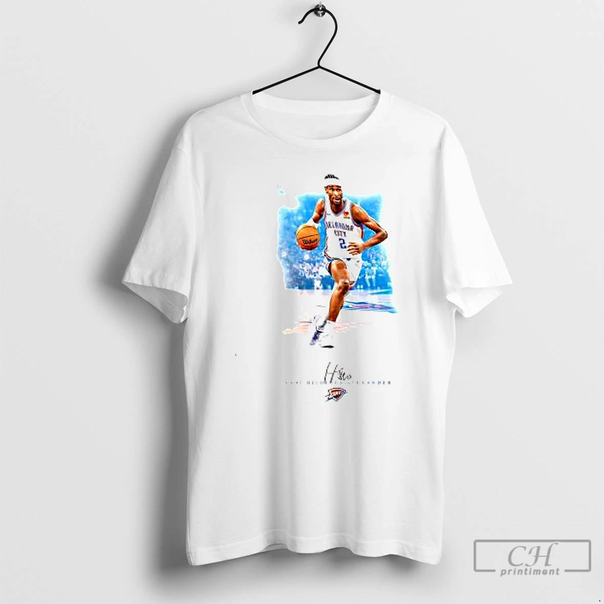 Premium Oklahoma City Thunder Shai Gilgeous Alexander Player Signature T Shirts Hoodie
