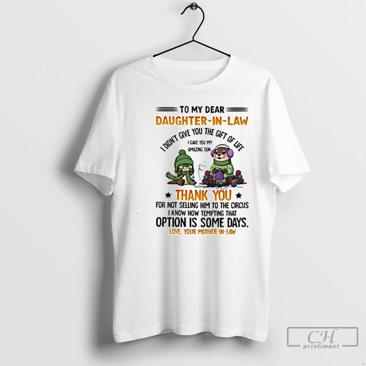 Premium Otter To My Dear Daughter In Law Cute Christmas T Shirts Hoodie