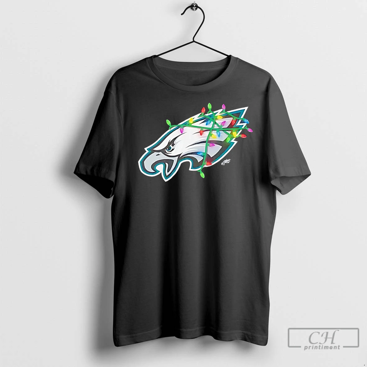Premium Philadelphia Eagles Logo Christmas Light T Shirt