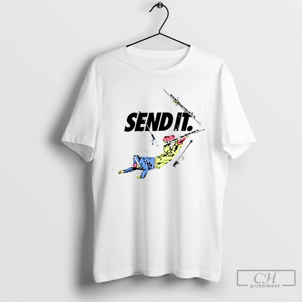 Premium Send It Skiing Classic T Shirts Hoodie