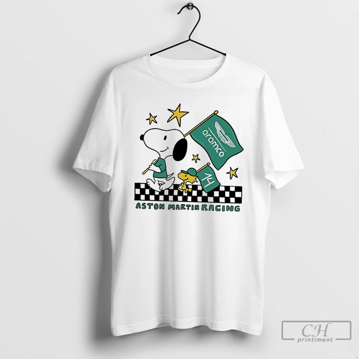Premium Snoopy And Woodstock X Aston Martin Racing 2025 T Shirts Sweater Hoodie