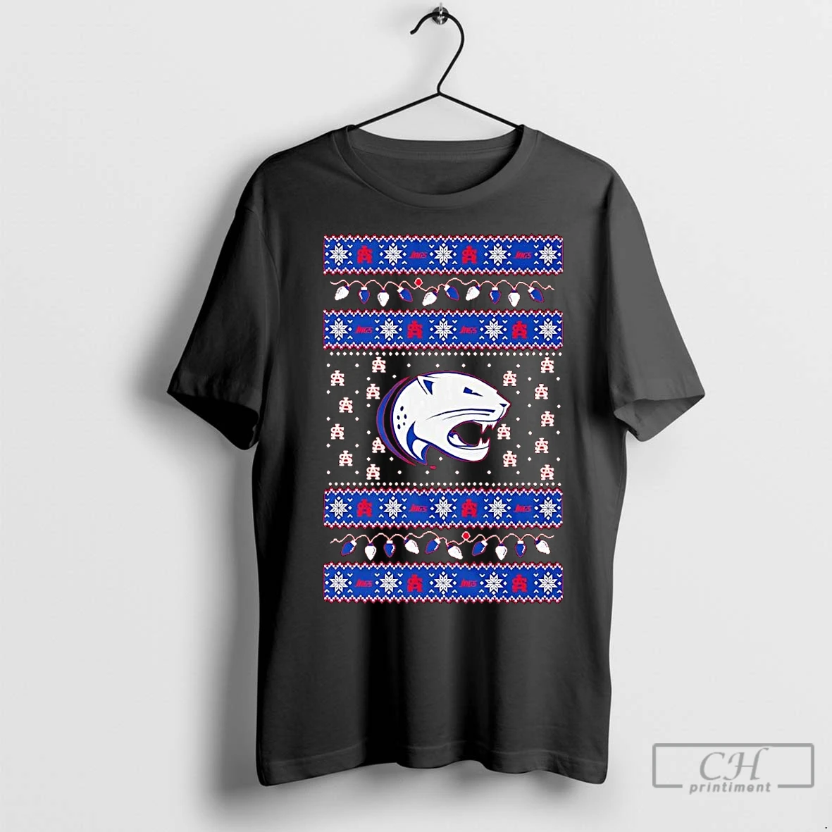 Premium South Alabama Jaguars Ugly Christmas Light T Shirt