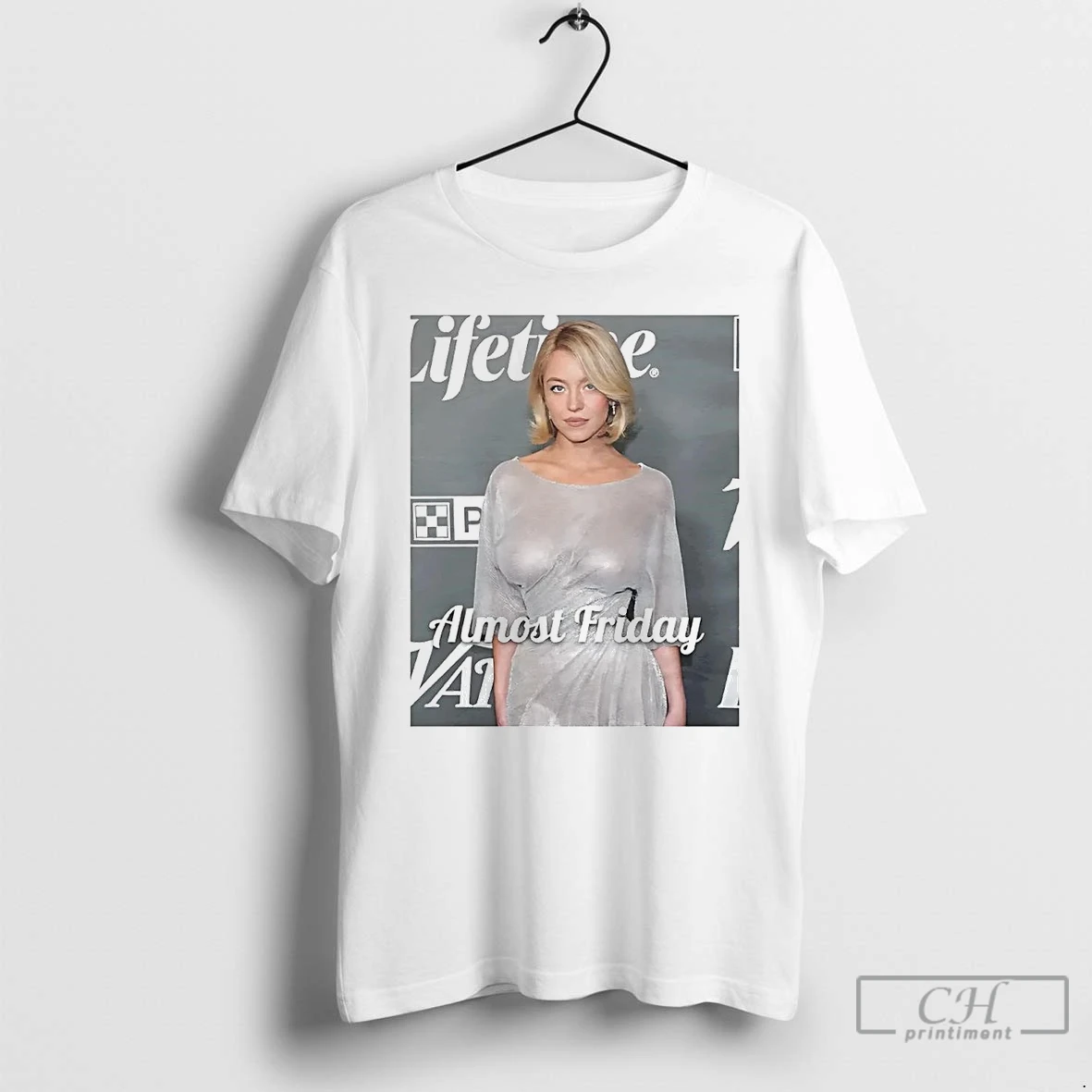 Premium Sydney Sweeney See Through Dress T Shirts Hoodie - Printiment Premium Sydney Sweeney See Through Dress T Shirts Hoodie - Printiment