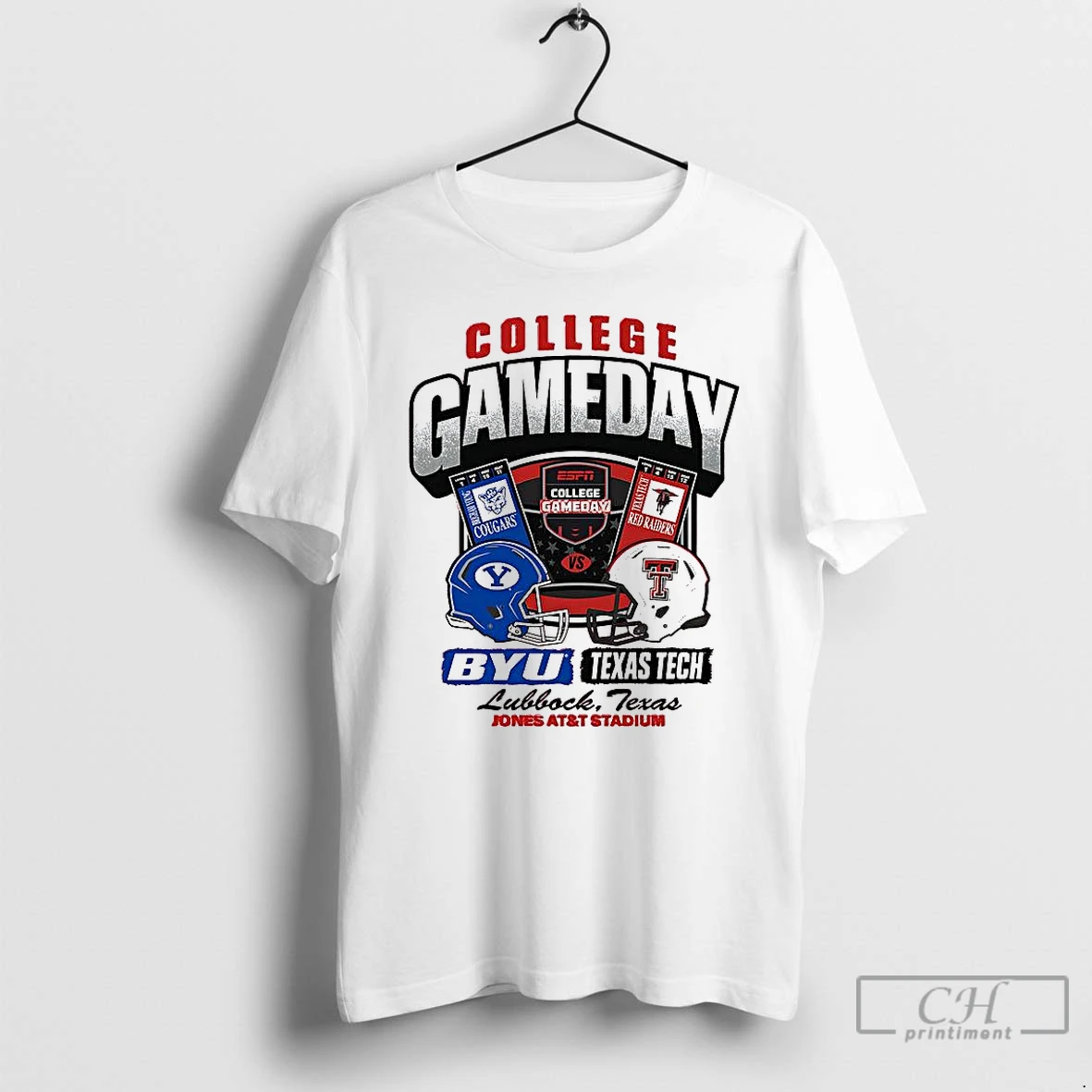 Premium Texas Tech Red Raiders Vs Byu Cougars Ncaa College Gameday Ticket T Shirts Hoodie