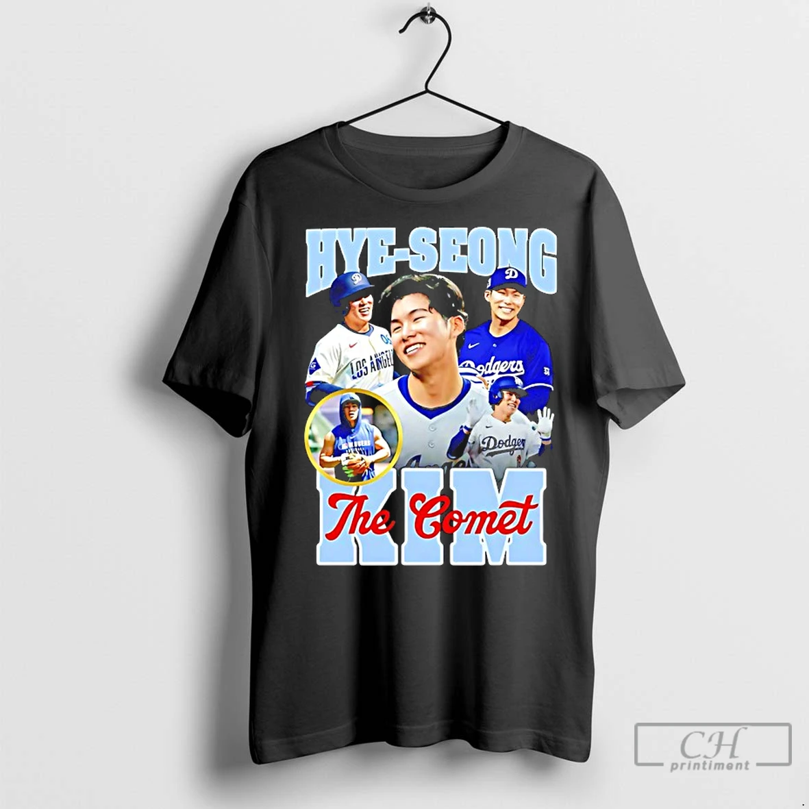 Premium The Comet Hye Seong Kim Los Angeles Dodgers 90s Bootleg T Shirt
