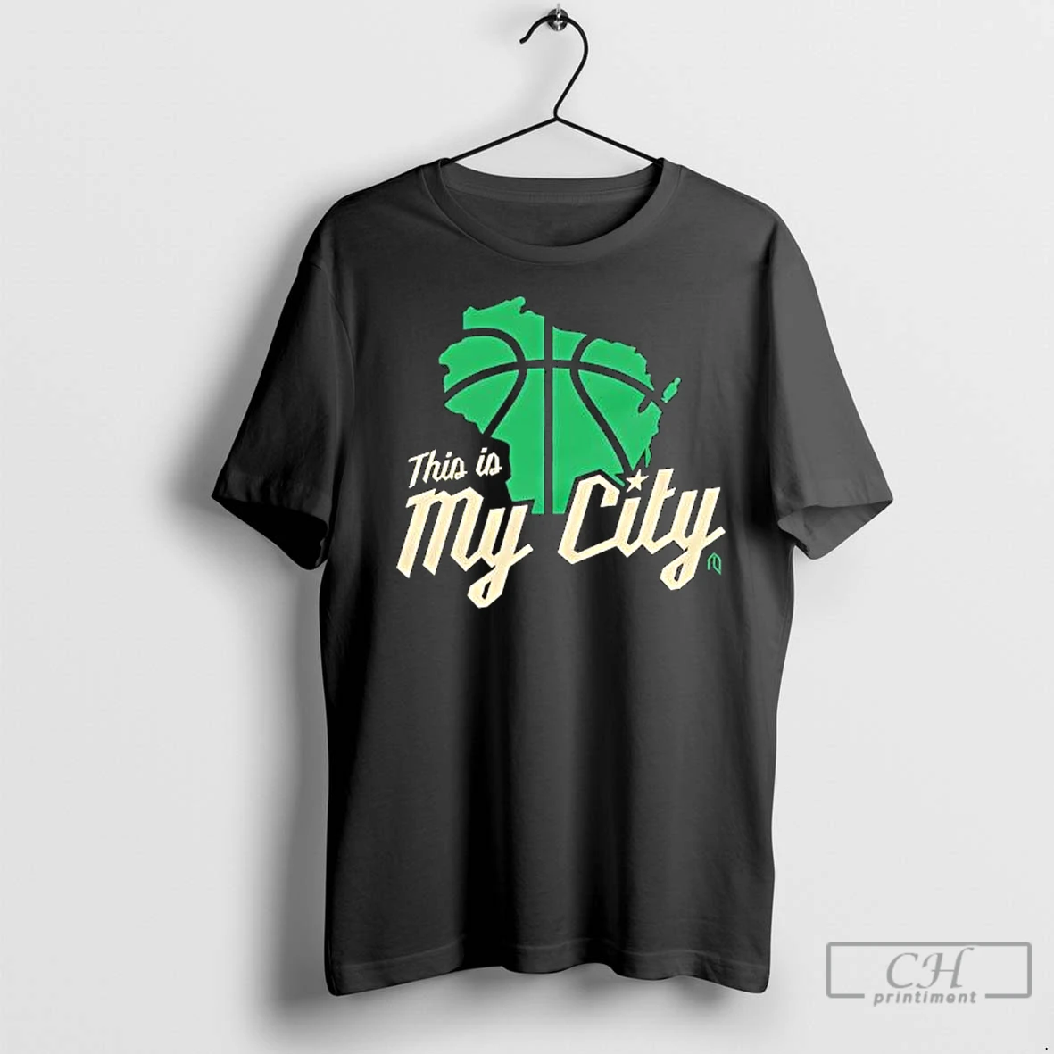 Premium This Is My City Shape Of Wisconsin Milwaukee Bucks T Shirt
