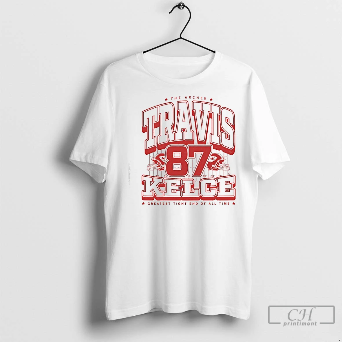 Premium Travis Kelce 87 The Archer Kansas City Chiefs Greatest Tight End Of All Time T Shirt