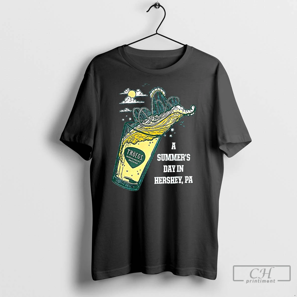 Premium Troegs Independent Brewing A Summers Day In Hershey Roller Coaster T Shirt