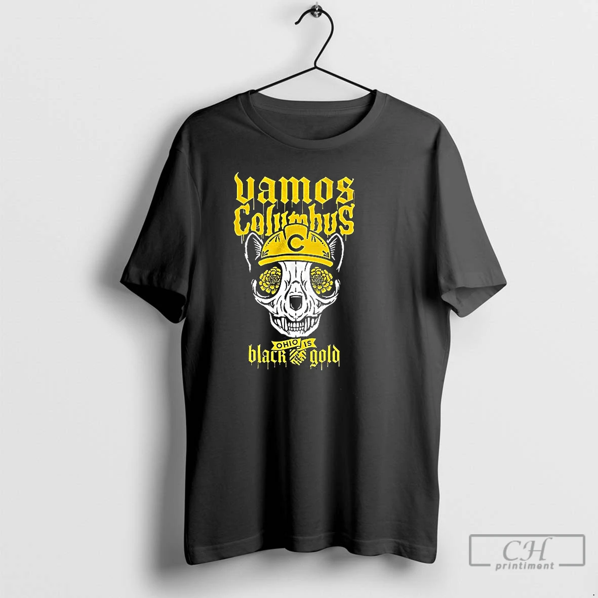 Premium Vamoss Columbus Ohio Is Black And Gold T Shirts Hoodie