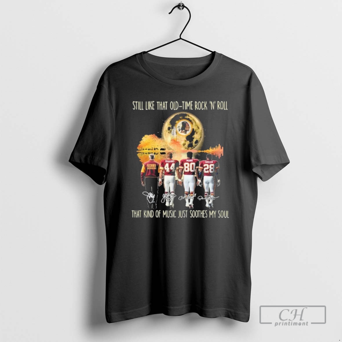 Premium Washington Redskins Still Like That Old Time Rock N Roll That Kind Of Music Just Soothes My Soul Shirt Sweater