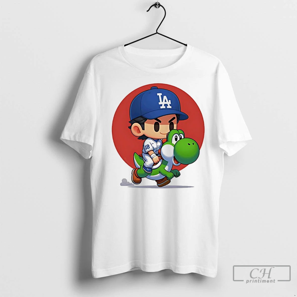 Premium Yoshi Yoshinobu Yamamoto Dinosaurs Los Angeles Dodgers Cartoon T Shirt