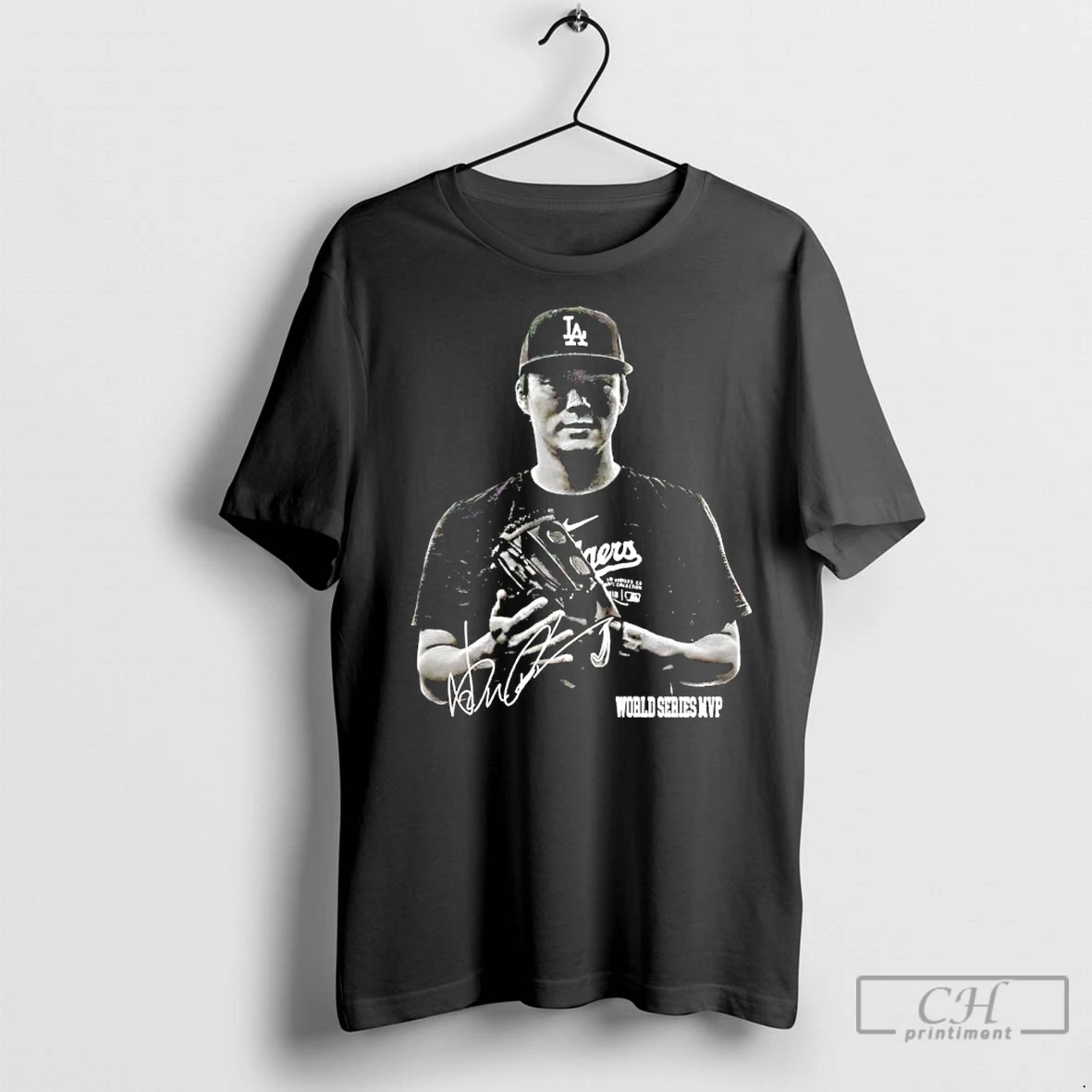 Premium Yoshinobu Yamamoto World Series Mvp Signature T Shirt