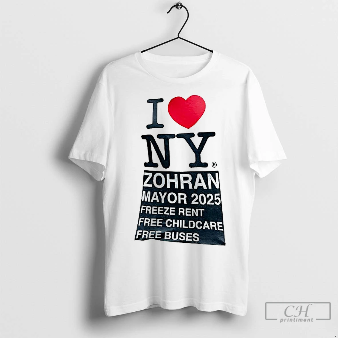 Premium Zohran Mamdani I Love Ny Slogan T Shirt
