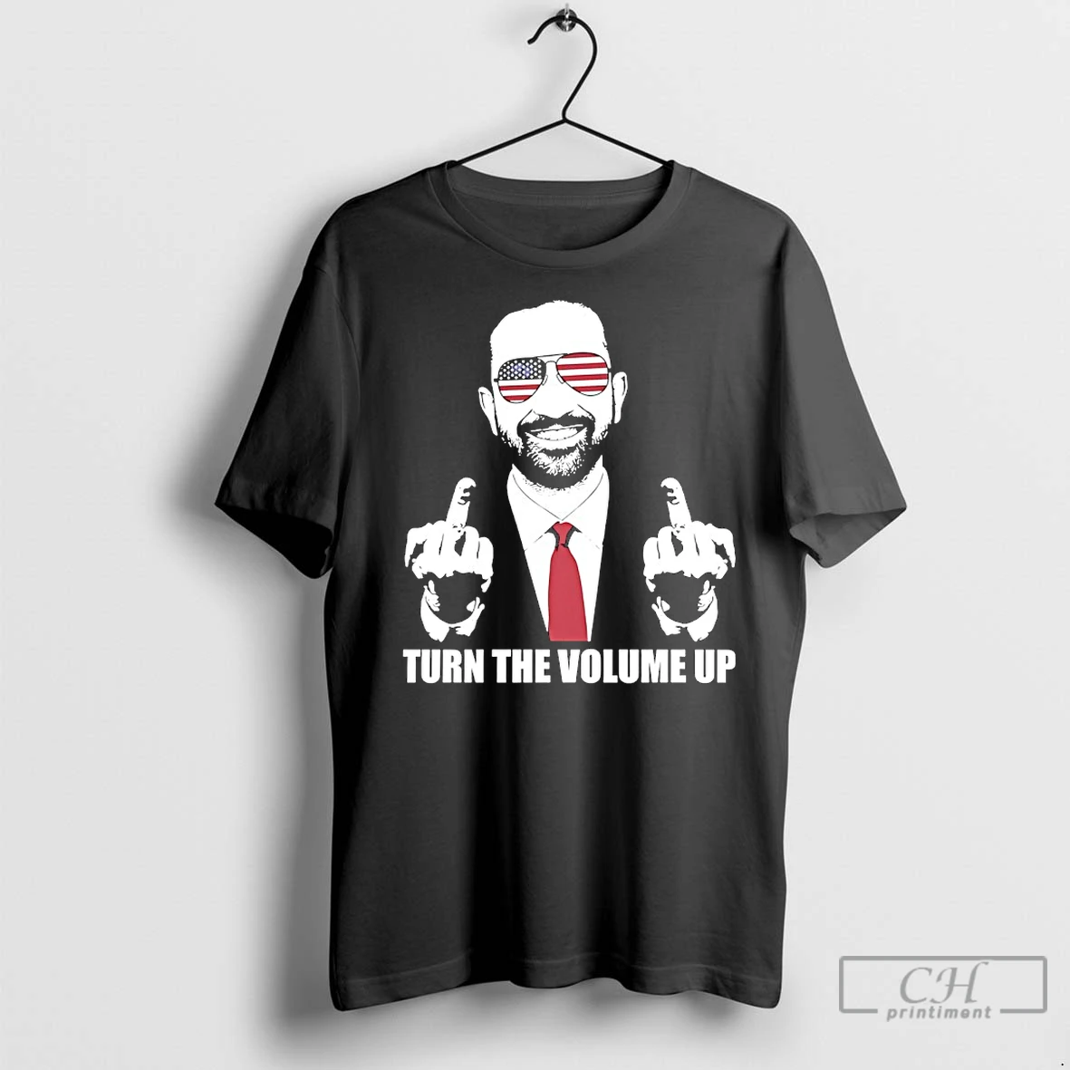 Premium Zohran Mamdani Middle Finger Turn The Volume Up T Shirt