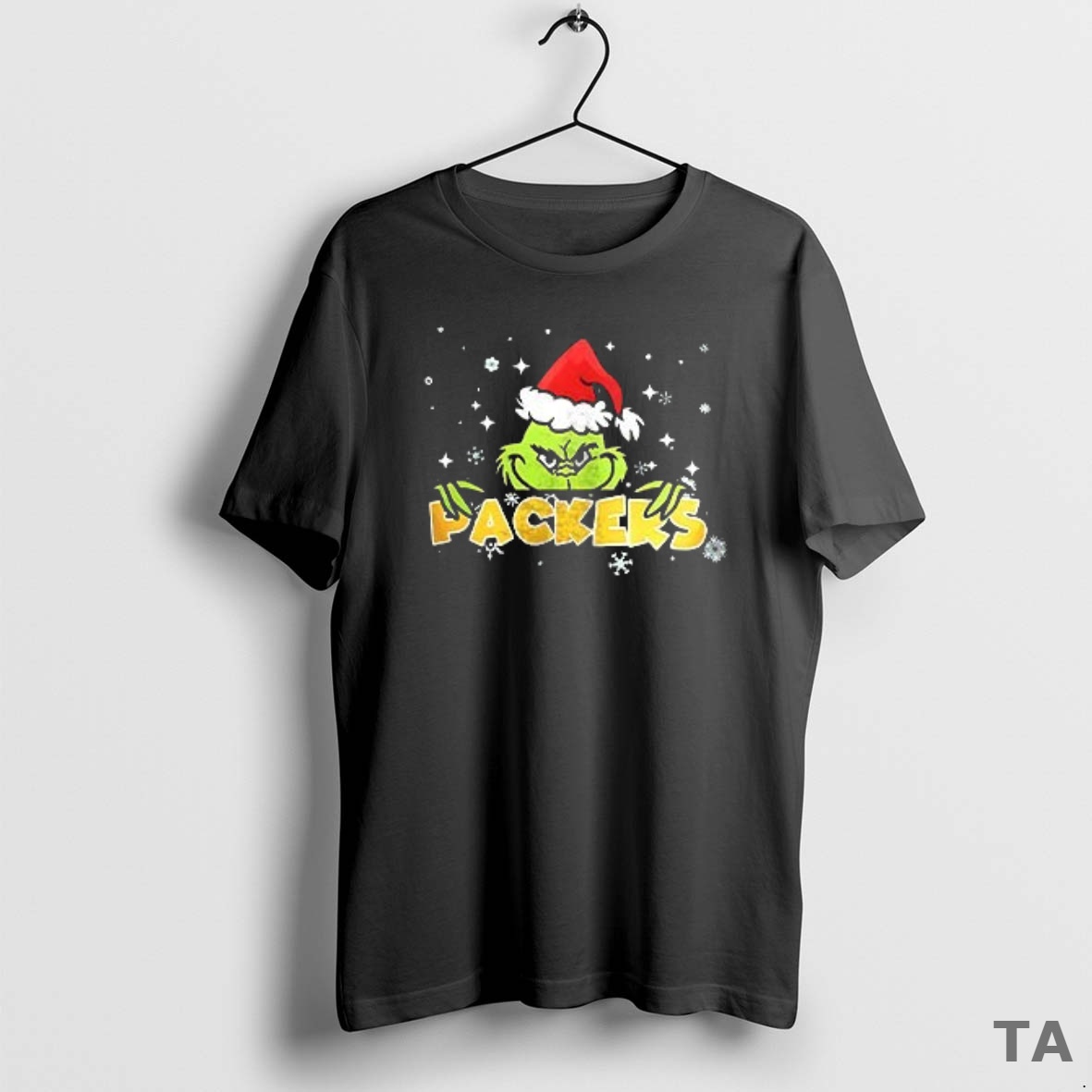 Top Grinch With Santa Hat X Green Bay Packers Merry Christmas T Shirt Sweater
