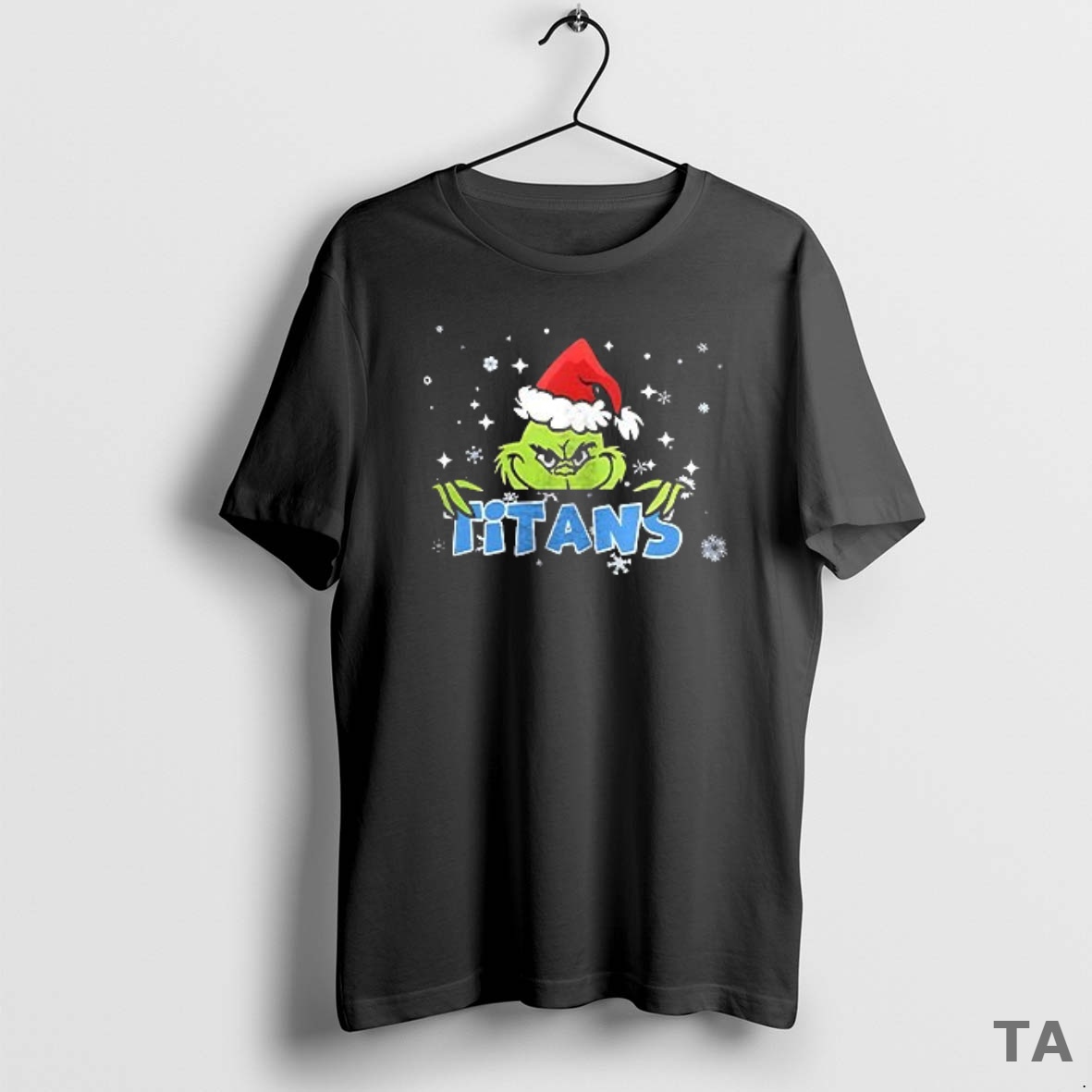 Top Grinch With Santa Hat X Tennessee Titans Merry Christmas T Shirt Sweater