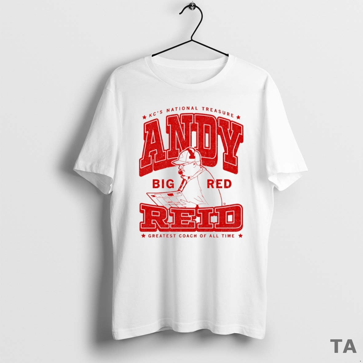 Top Lcs National Treasure Andy Reid Big Red Circle T Shirt Sweater