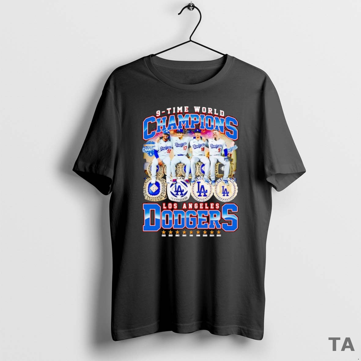 Top Los Angeles Dodgers 9 Time World Series Champions Players T Shirt Sweater