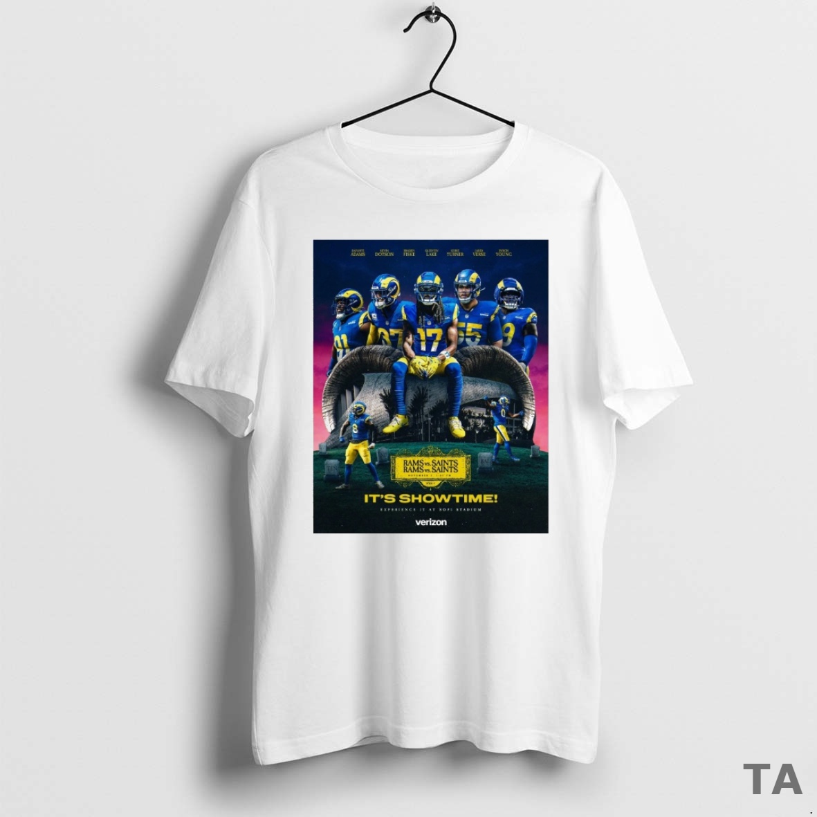 Top Los Angeles Rams Vs New Orleans Saints Its Showtime Week 9 At Sofi Stadium T Shirt Sweater