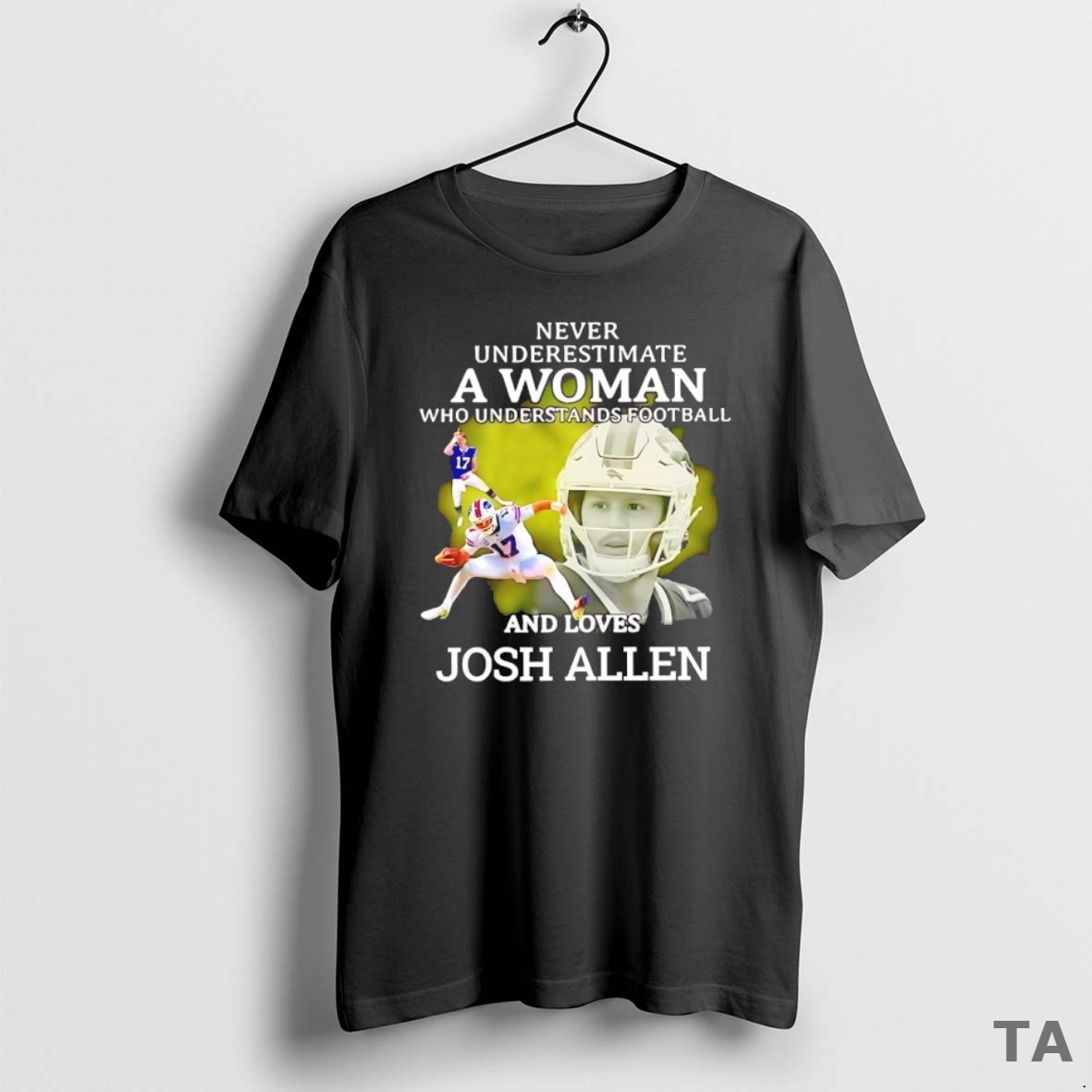 Top Never Underestimate A Woman Who Understands Football And Loves Josh Allen Buffalo Bills T Shirt Sweater