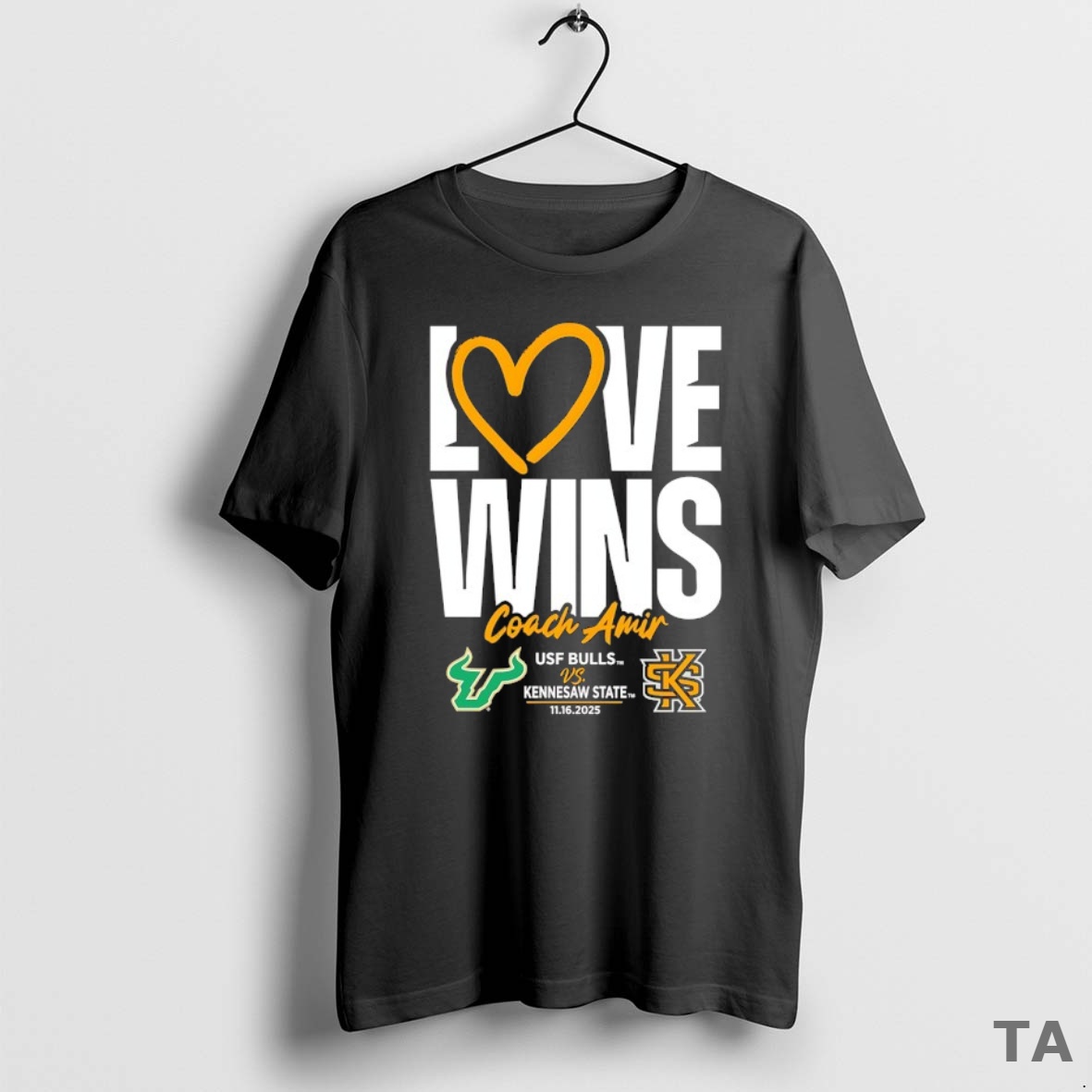 Top Usf Vs Kennesaw State Love Wins Coach Amir T Shirt Sweater