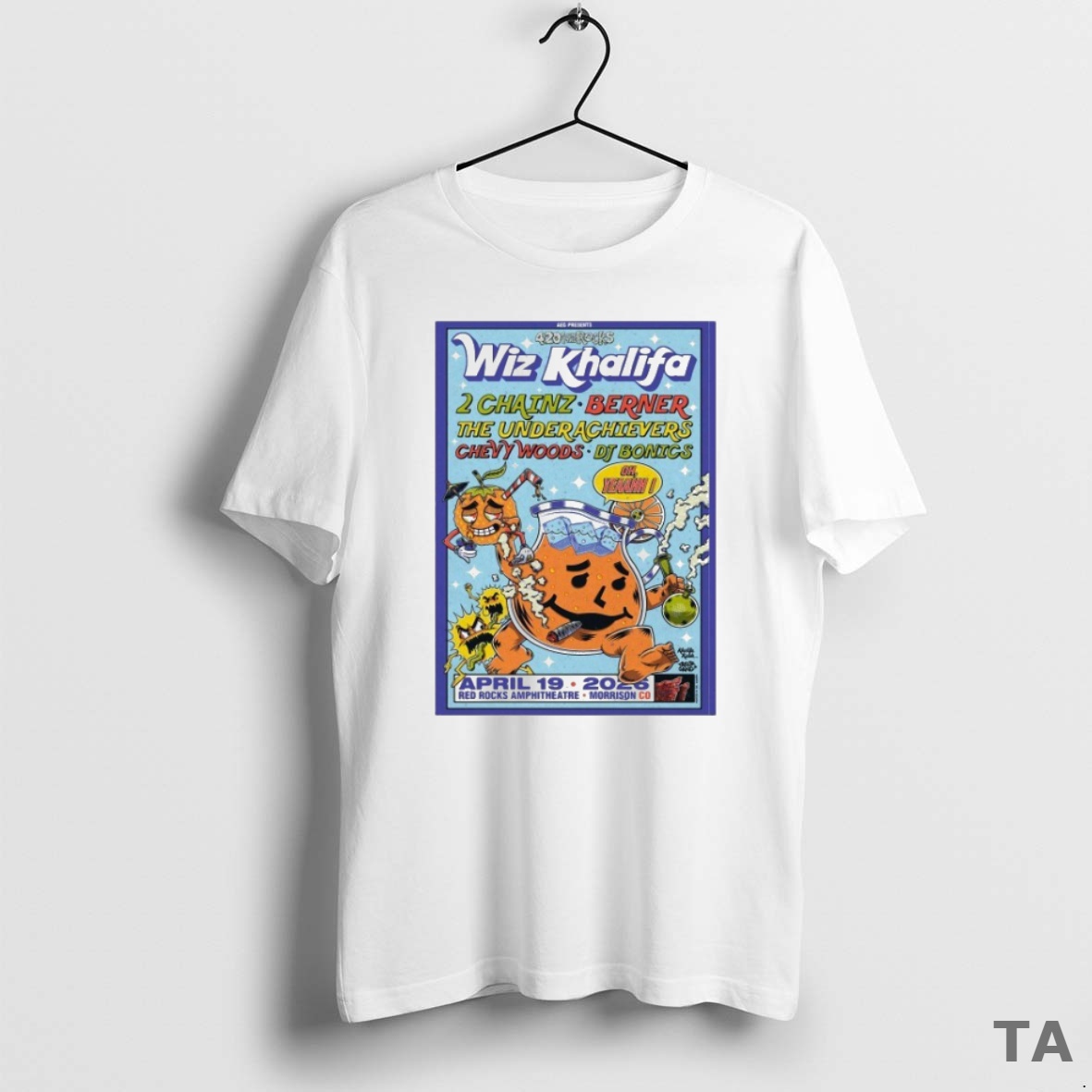 Top Wiz Khalifa April 19 2026 Red Rocks Park And Amphitheatre Morrison Co T Shirt Sweater