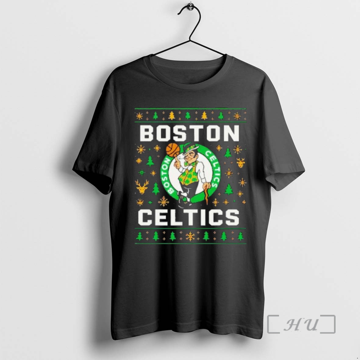 Trending Boston Celtics Basketball Team Ugly Christmas Logo Premium T Shirts Sweater Hoodie