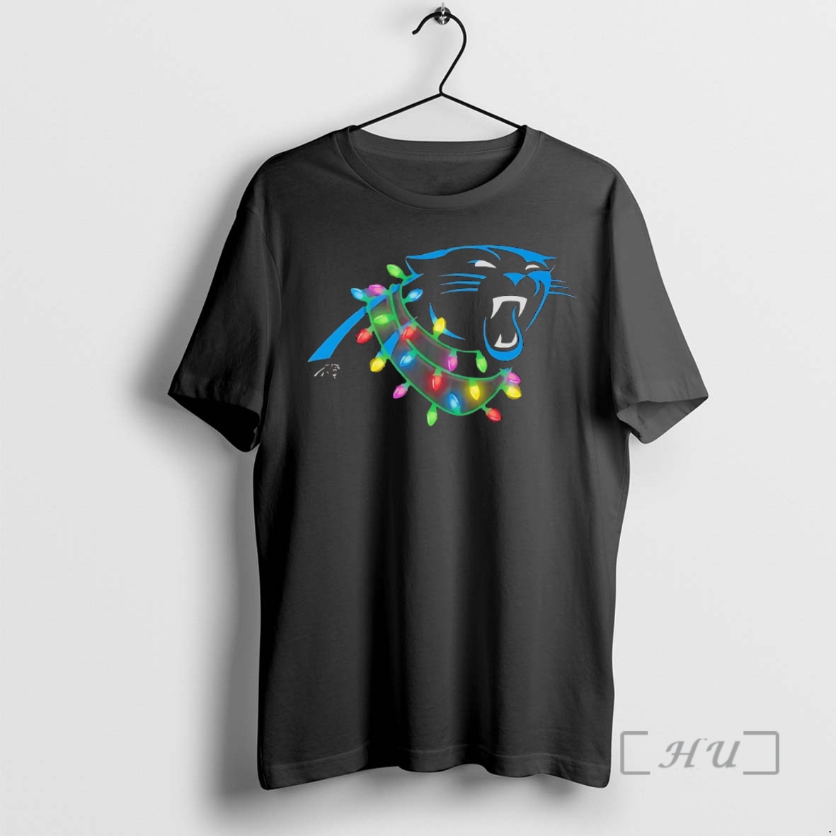 Trending Carolina Panthers Logo Christmas Light Premium T Shirt Sweater Hoodie