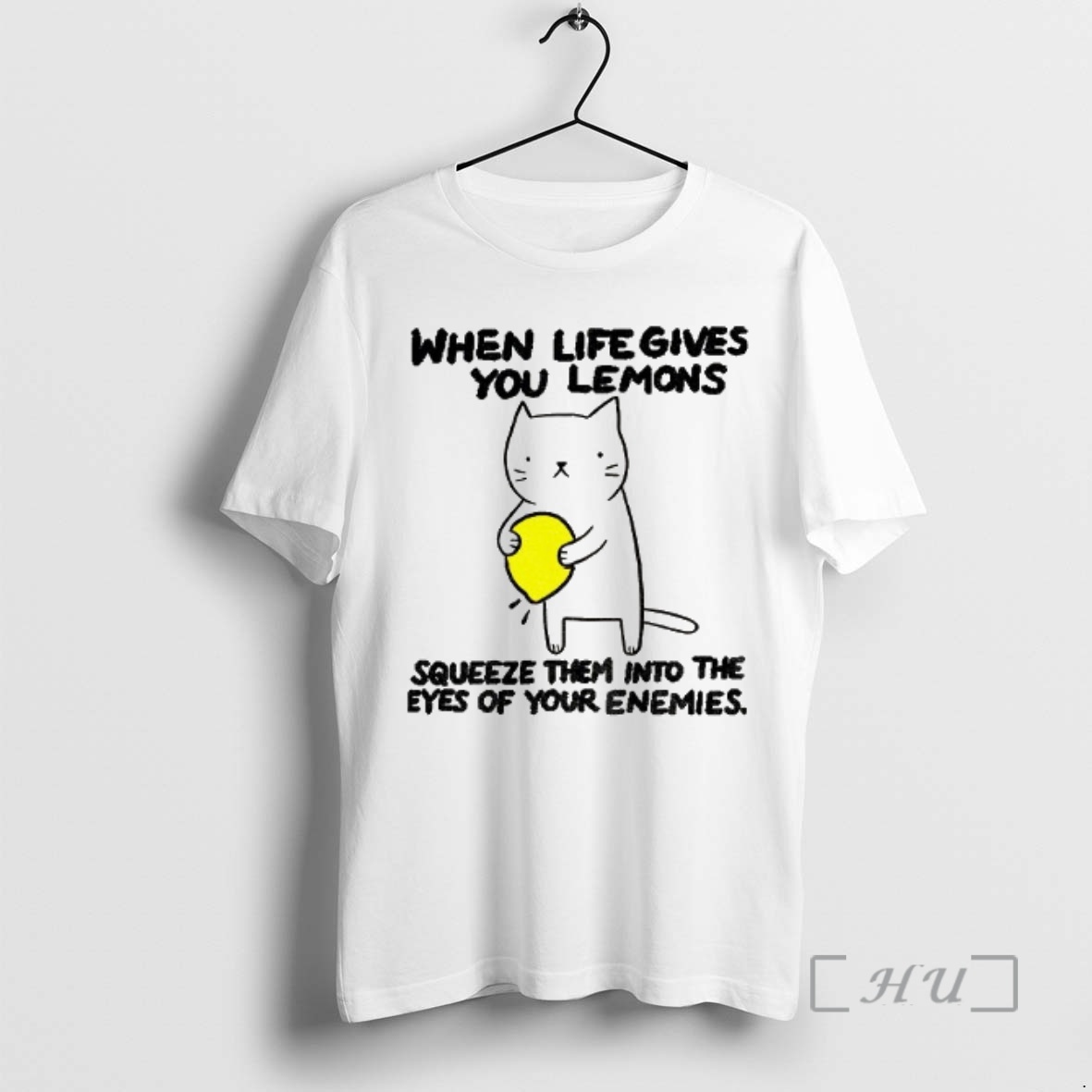 Trending Cat Attack The Enemy With Lemon Juice When Life Gives You Lemons Squeeze Them Into The Eyes Premium T Shirts Sweater Hoodie