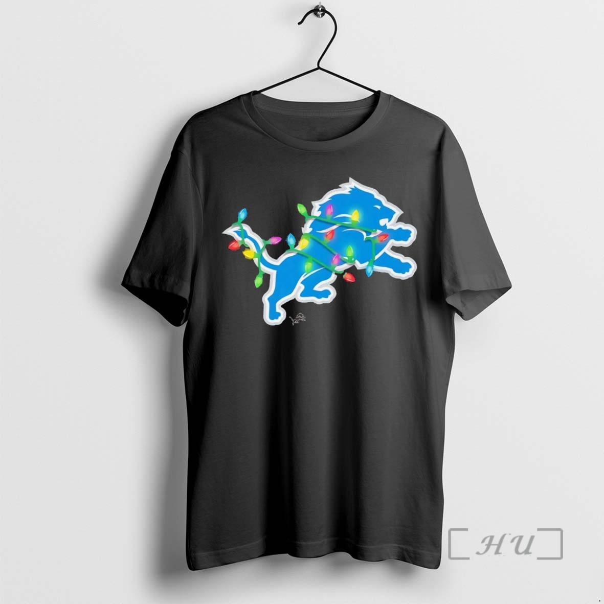 Trending Detroit Lions Logo Christmas Light Premium T Shirt Sweater Hoodie