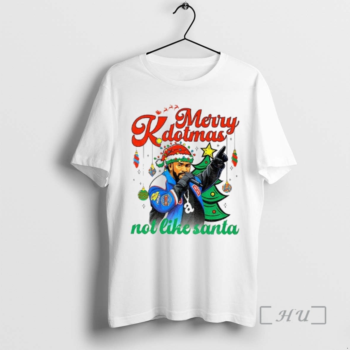 Trending Drake Santa Hat Merry Kdotmas Not Like Santa Merry Christmas Premium T Shirts Sweater Hoodie
