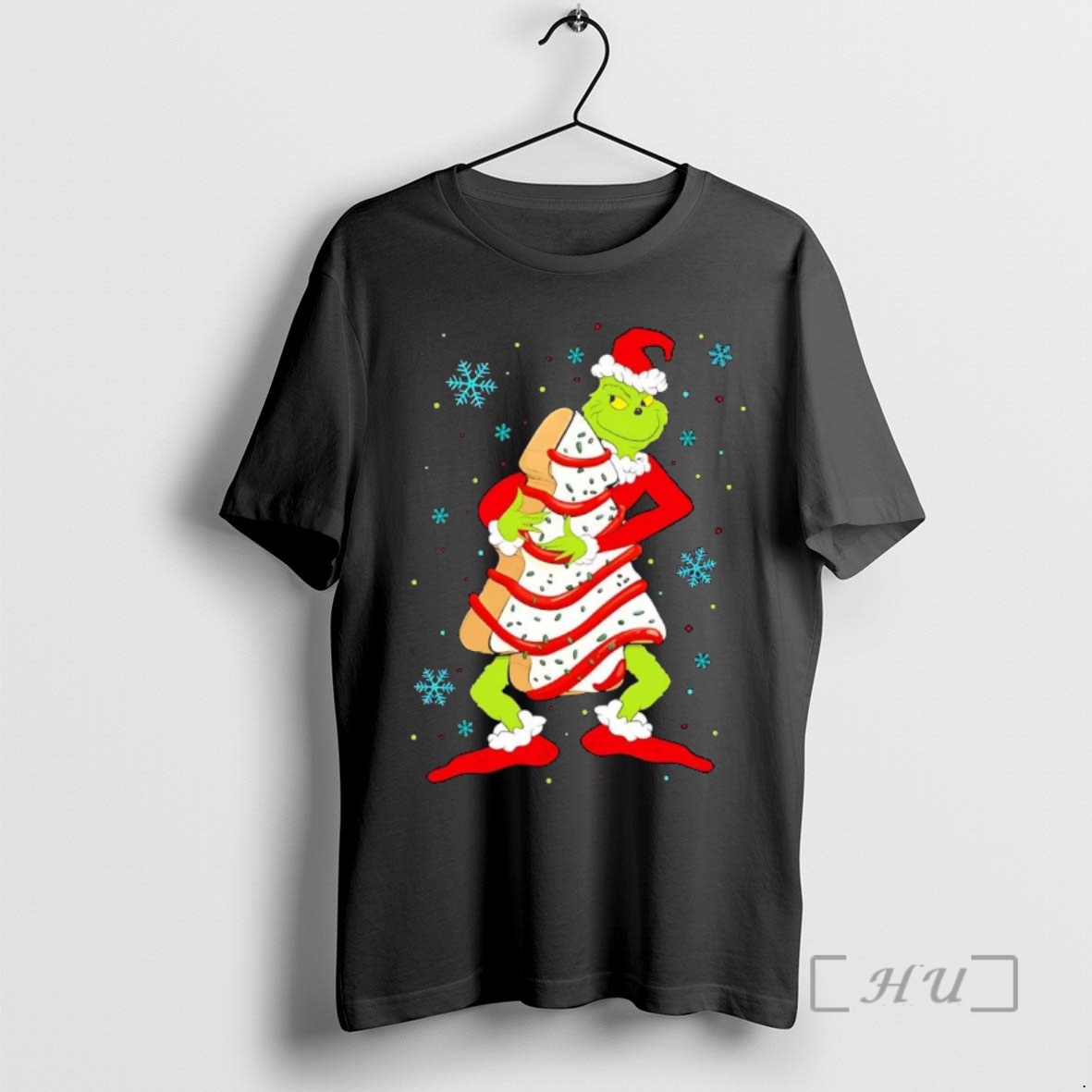 Trending Grinch Little Debbie Christmas Tree Cake Premium T Shirts Sweater Hoodie