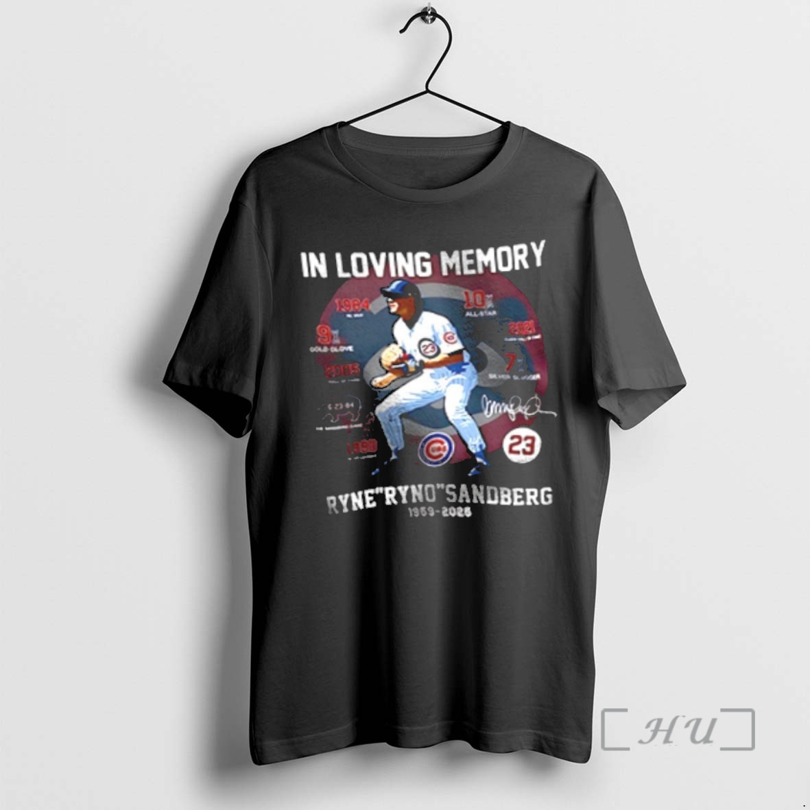 Trending In Loving Memory Ryne Ryno Sandberg 1959 2025 Premium T Shirt Sweater Hoodie
