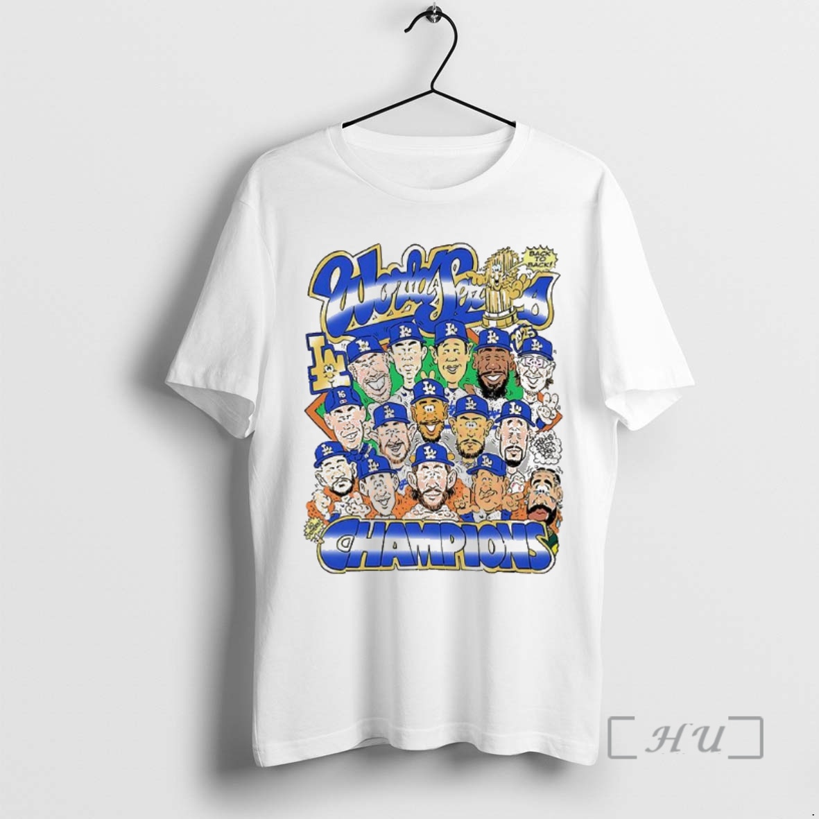 Trending Los Angeles Dodgers World Series Back To Back Champions 2025 Player Cartoon Premium T Shirt Sweater Hoodie