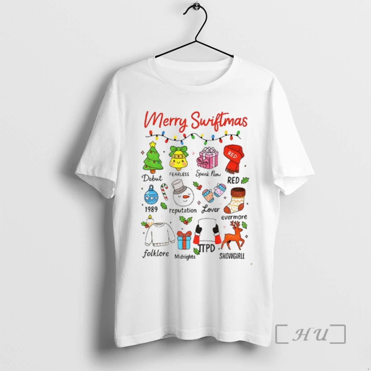 Trending Merry Swiftmas Debut Fearless Speak Now Red 1989 Reputation Merry Christmas Premium T Shirts Sweater Hoodie