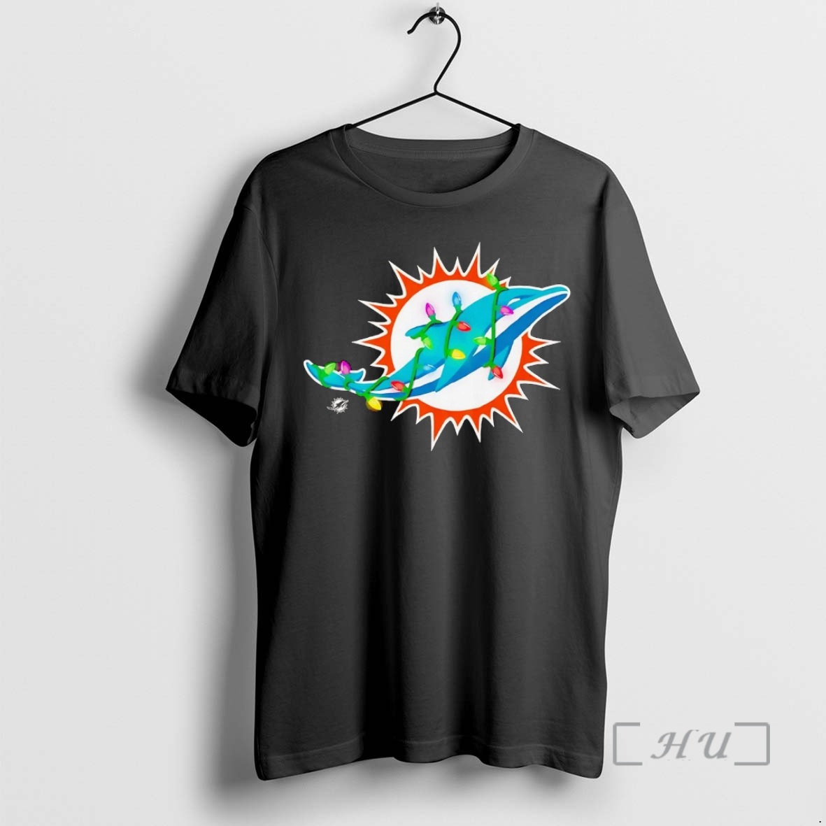 Trending Miami Dolphins Logo Christmas Light Premium T Shirt Sweater Hoodie