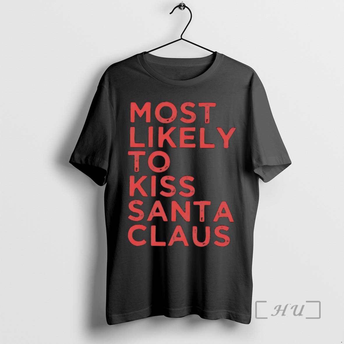 Trending Most Likely To Kiss Santa Claus Christmas Premium T Shirt Sweater Hoodie