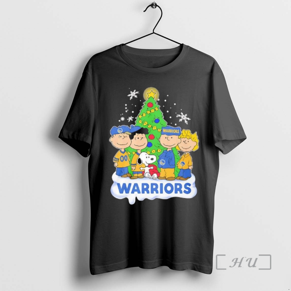 Trending Peanuts Comic Christmas Tree In Golden State Warriors Graphic Premium T Shirts Sweater Hoodie